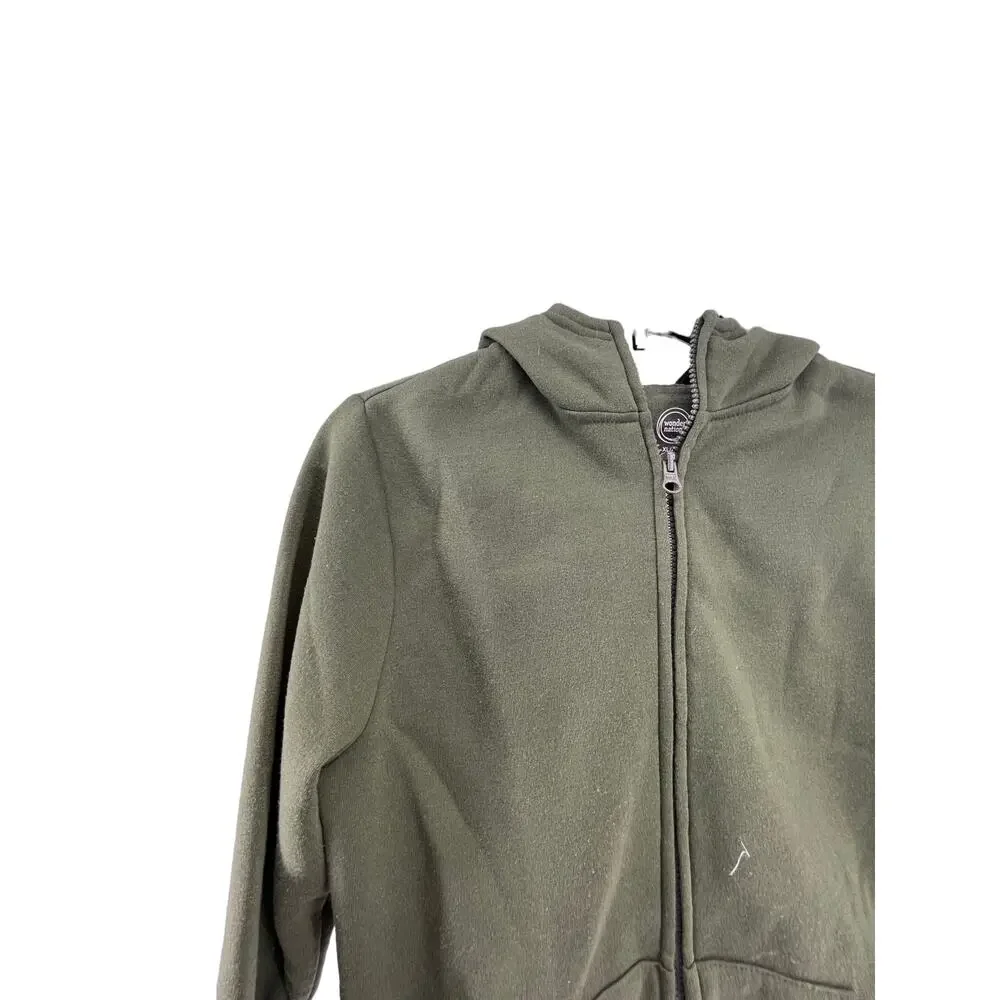 Wonder Nation Boys Green Full Zip Hoodie Sweatshirt Youth Size XL 14-16